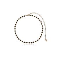 Black Crystal with 18k Gold Plating