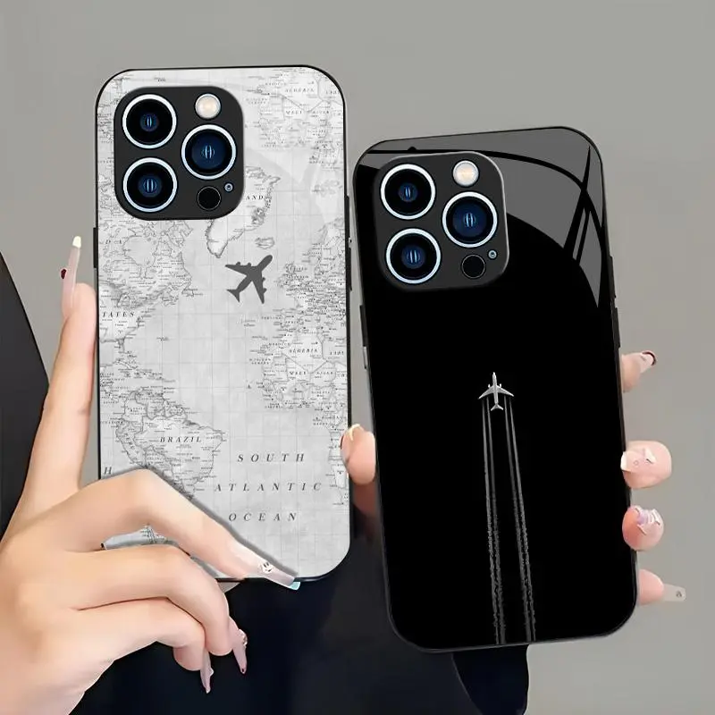 Suitable for [iPhone 12 Pro] high-end phone case🤩，a wide variety of airplane designs are available, offering a sophisticated and minimalist aesthetic，drop-resistant and fingerprint-proof YM99