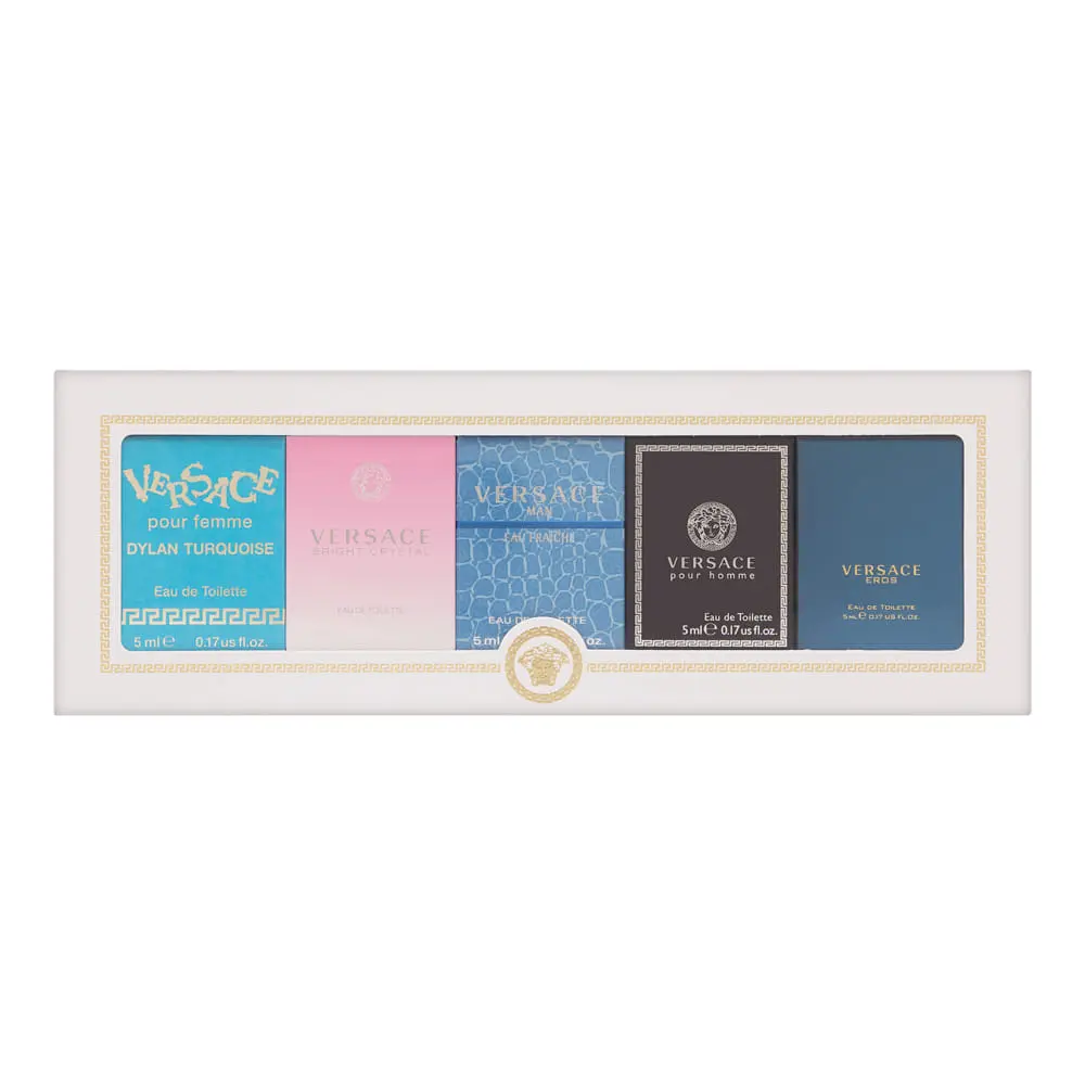 Versace Mini Perfume Collection - Eros, Bright Crystal, Dylan Blue & More 5 Piece Set
