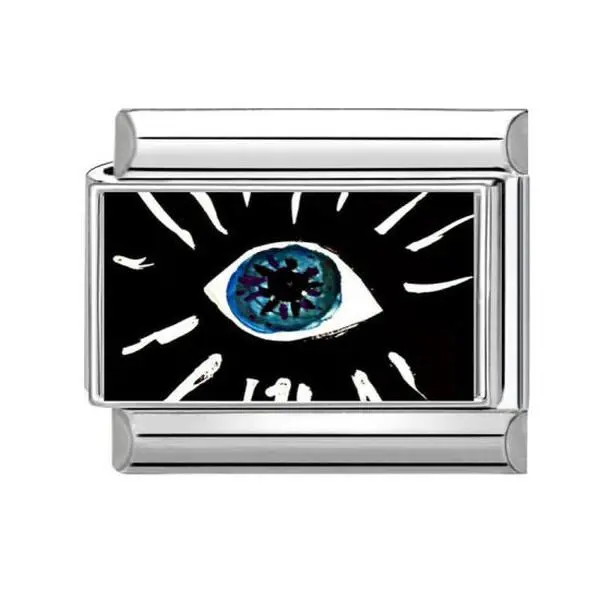 Black Eye Italian Charm Link