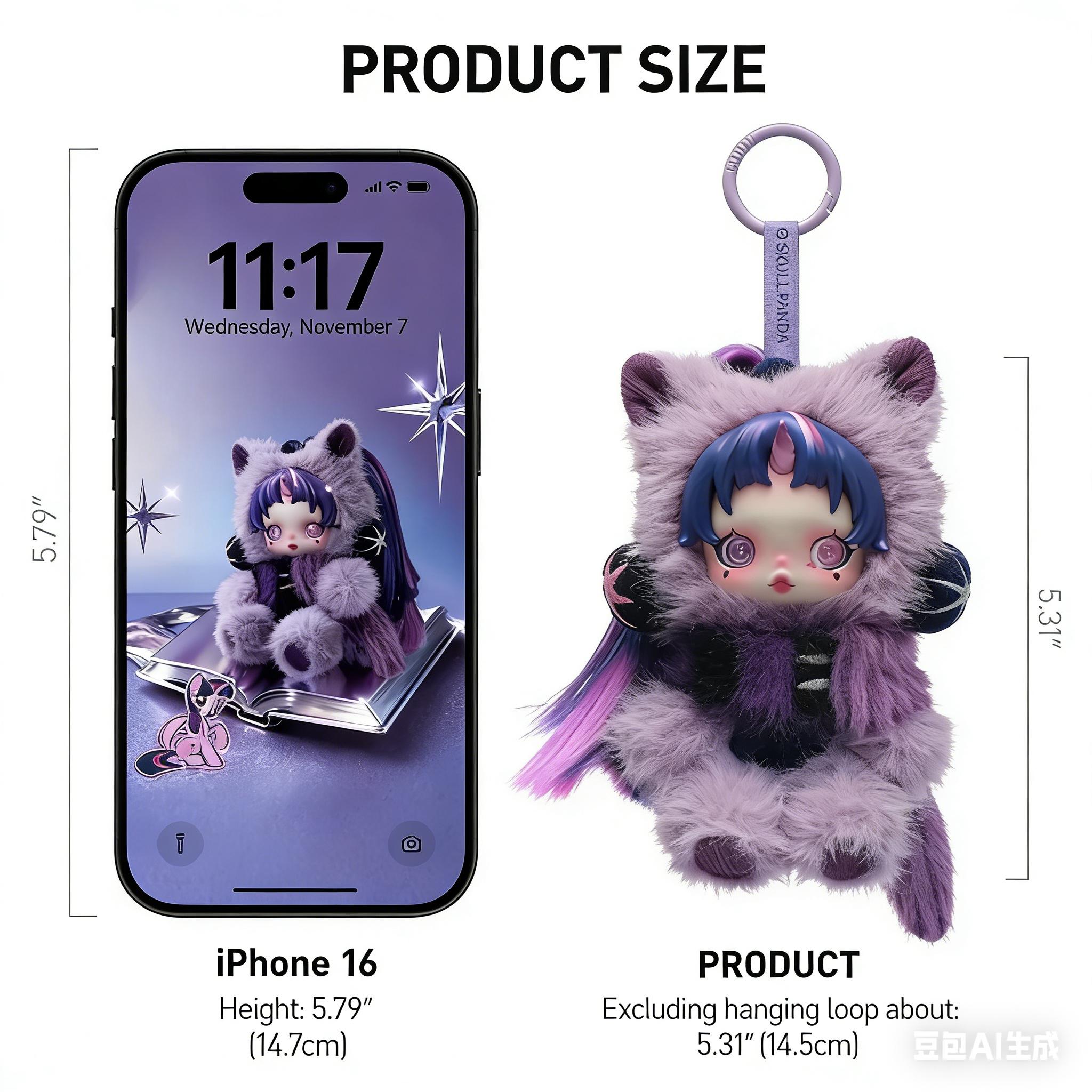 (Iris0414) POP MART SKULLPANDA x My Little Pony Series PlushDoll Pendant