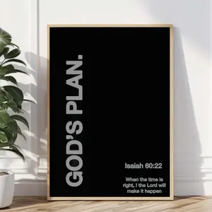 God's Plan for your Life |     Promises of God poster No |     Bible verse |     Christian Modern posters |     Christian art |     Scripture posters Decor Glossy