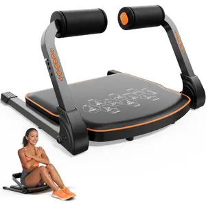 Ab Workout Equipment, Ab Machine for Stomach Workout, Ab Trainer Machine for Home, Ab Crunch Machine for Home Exercise, Sit Up Machine with Resistance Bands and 330 LBS Weight Capacity