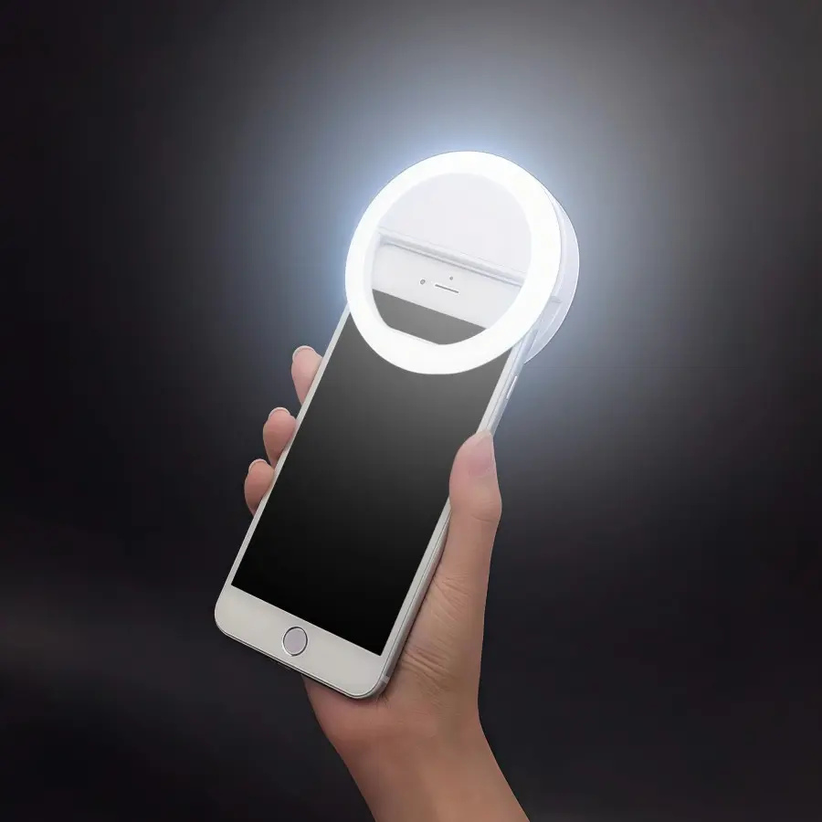 USB Rechargeable Selfie Ring Light, 36-LED Selfie Ring Light, Portable Ring Light, Night Selfie Enhancing Light for Phone Photography