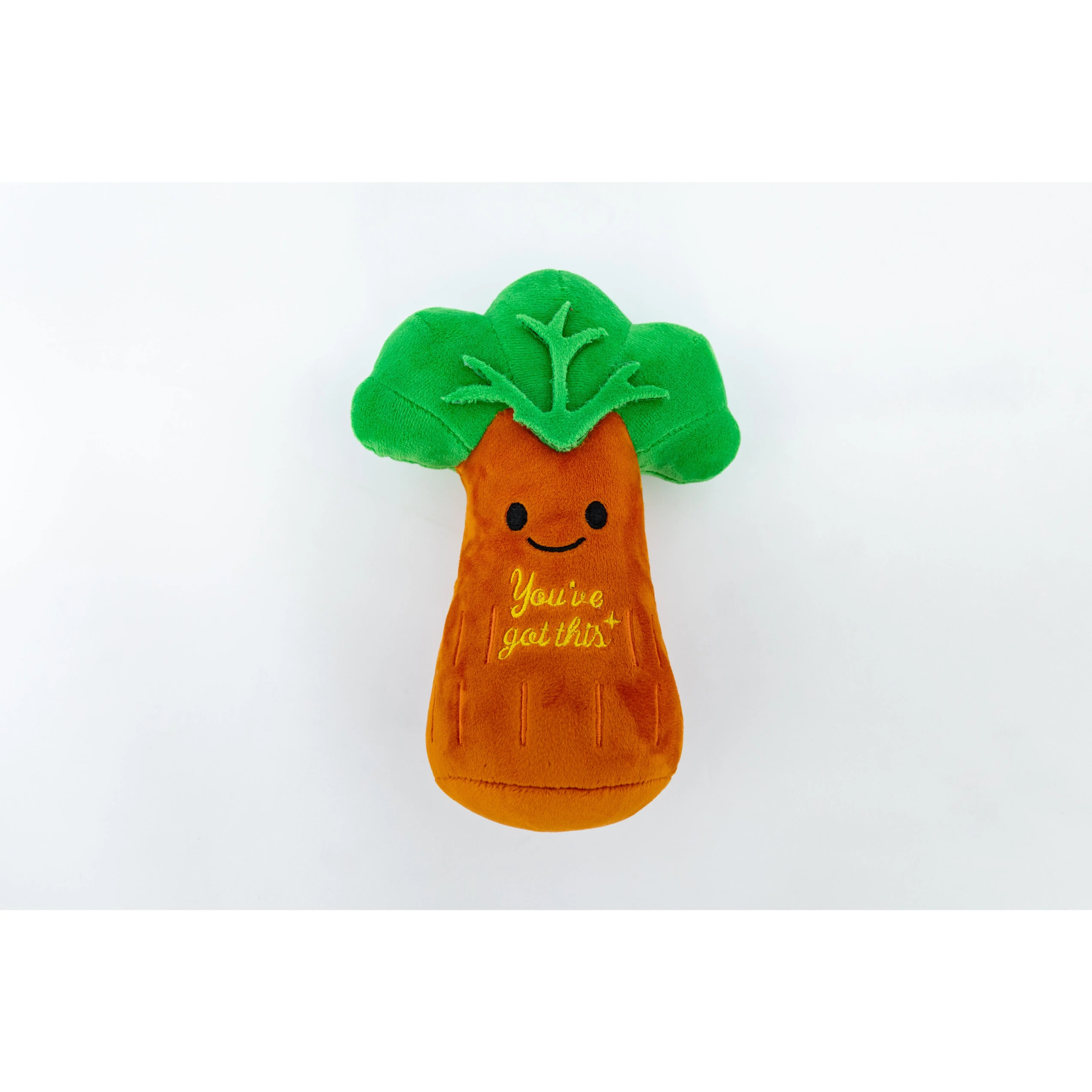 Dara The Baobab Tree - Soft Baobab Tree Plush Toy for Kids & Adults - Cute Encouraging Tree Gift with Backpack Loop - Brown Green Tree Plushie (7-8 inches)