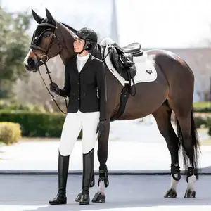 IT06899 LeMieux Puissance Suede Close Contact Saddle Pad - White