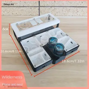 1pc Large SD Printing Ant Farm Ant Nest With Water Bottle, Transparent Insect Observation Box