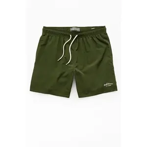 Pacsun Men's Green Collegiate Solid 7" Swim Trunks