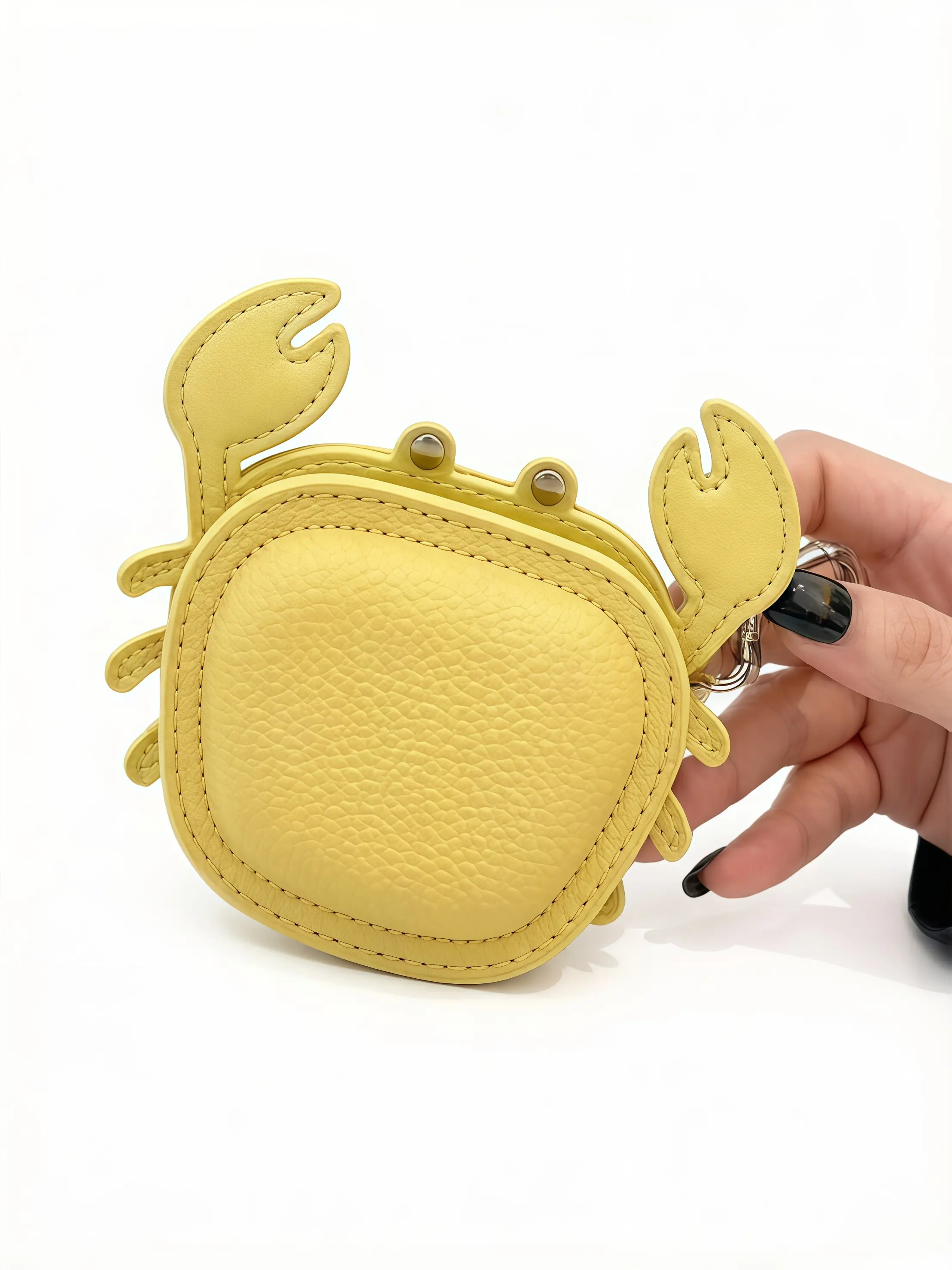 Cute Crab Coin Purse Earbud Case, Mini Zipper Earphone Storage Bag, Creative Keychain Pendant, Wireless Bluetooth-compatible Earbud Holder, Car Hook