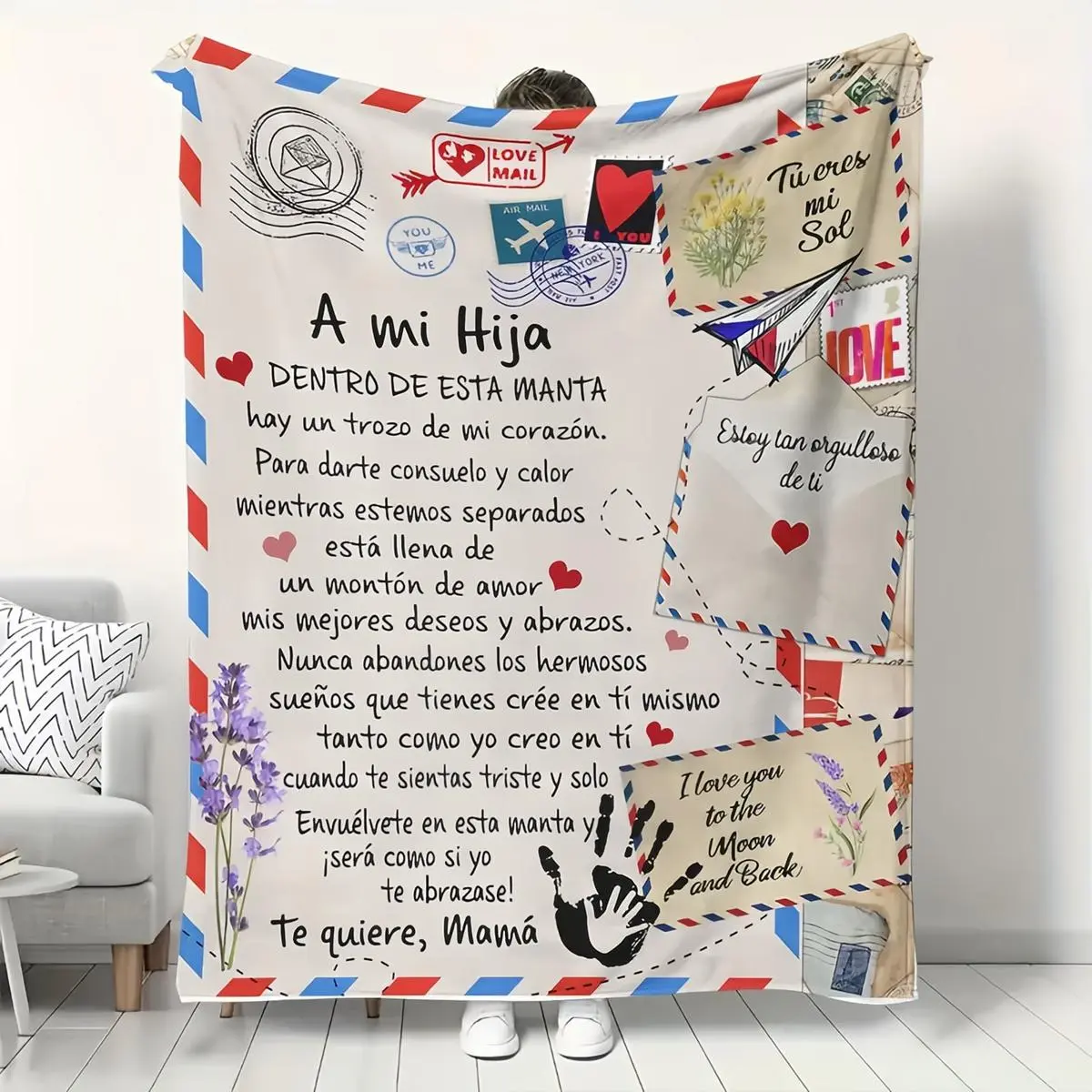 Flannel High-Definition Printed Blanket, Sister Gift, BFF Gift, Best Friend Gift, Gift, Decor, Suitable for Sofa, Bed, Travel, Outdoor, Comfortable, Office, Flannel Blanket, Small Cover, Nap Mat, Air Conditioning Blanket