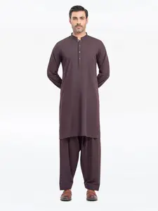 Edenrobe Men's Maroon Kurta Shalwar - EMTKST5-99524 Y(F4)