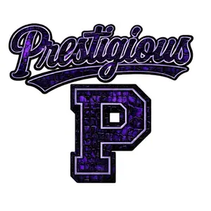 Prestigious Merchandise - Purple Letter P Design with Unique Textured Pattern and Bold Font