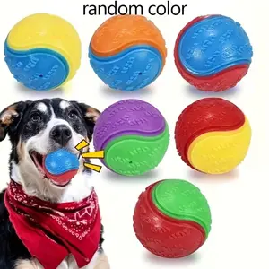 Durable Thermoplastic Rubber Dog Chew Toy Ball, Interactive Training Ball, Interactive Sound Design, Cleans Teeth & Maintains Oral Health, Pet Dental Care