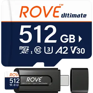ROVE Ultimate 512GB Micro SDXC Card with USB 3.2 Gen-1 Type-C Card Reader For Dash Cams, DSLR Cameras, Action Cams, Drones, Gaming Consoles, Laptop & Smartphones