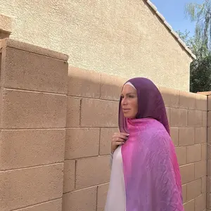 Pink & purple northern lights hijab