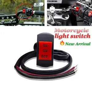 Motorcycle Handlebar Fog Light Spotlight Switch, Universal 7/8 Inch Driving Foglight, Easy Installation, Motorcycle Accessories, No Battery Required, Motor Parts Accessories