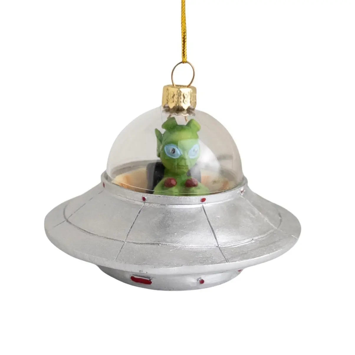Alien UFO Flying Saucer Spaceship Christmas Tree Ornament