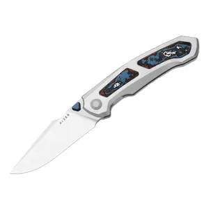Kizer Feweed XL S90V Titanium & Fat Carbon Nebula Outdoor Camping Ki4694A2