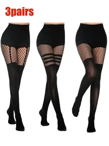 Women's Mesh Fishnet Pantyhose Set, Sexy Tight-Fitting Design, Comfortable & Stylish Spring/fall Wear, Perfect for Daily
