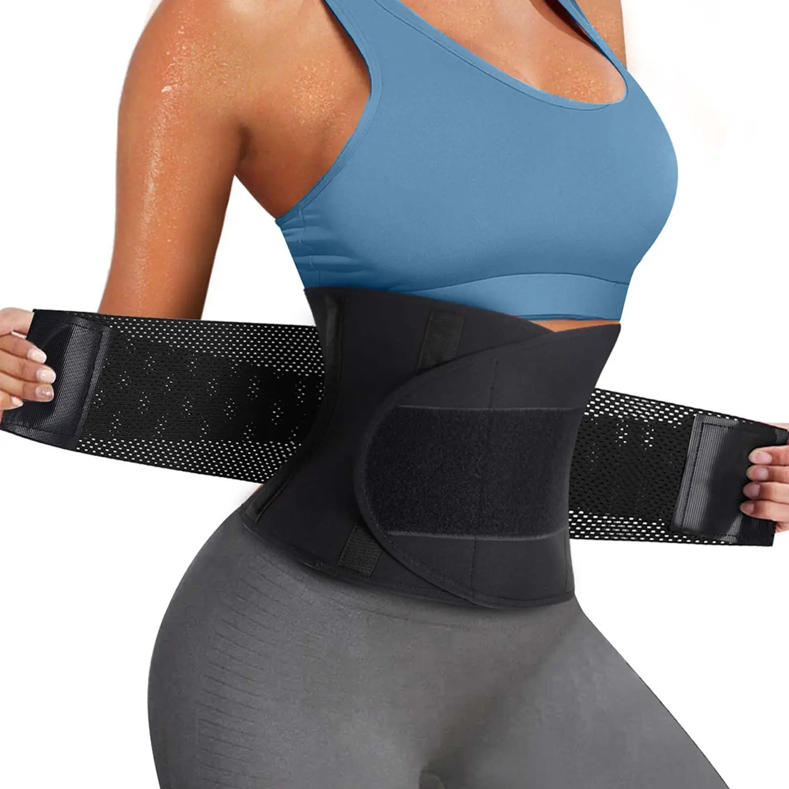 Women's Double Velcro Waist Trainer, Adjustable Velcro Waist Cincher, Tummy Control Shaper, Sporty Waist Slimmer, Waist Trainer for Women, Sports Waist Trainer for Workout, Fitness Waist Trainer, Waist Trainer Trimmer, Waist Trimmer Belt
