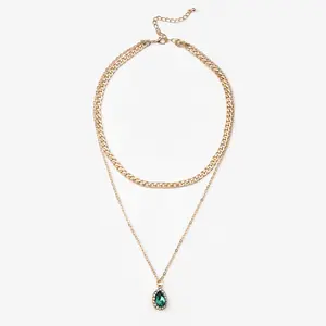 Cider [one-size] Crystal & Acrylic Diamond Necklace