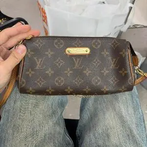 Pre-owned Louis Vuitton Coated Canvas Shoulder Bags Eva Brown Monogram 30082392 tdj hz
