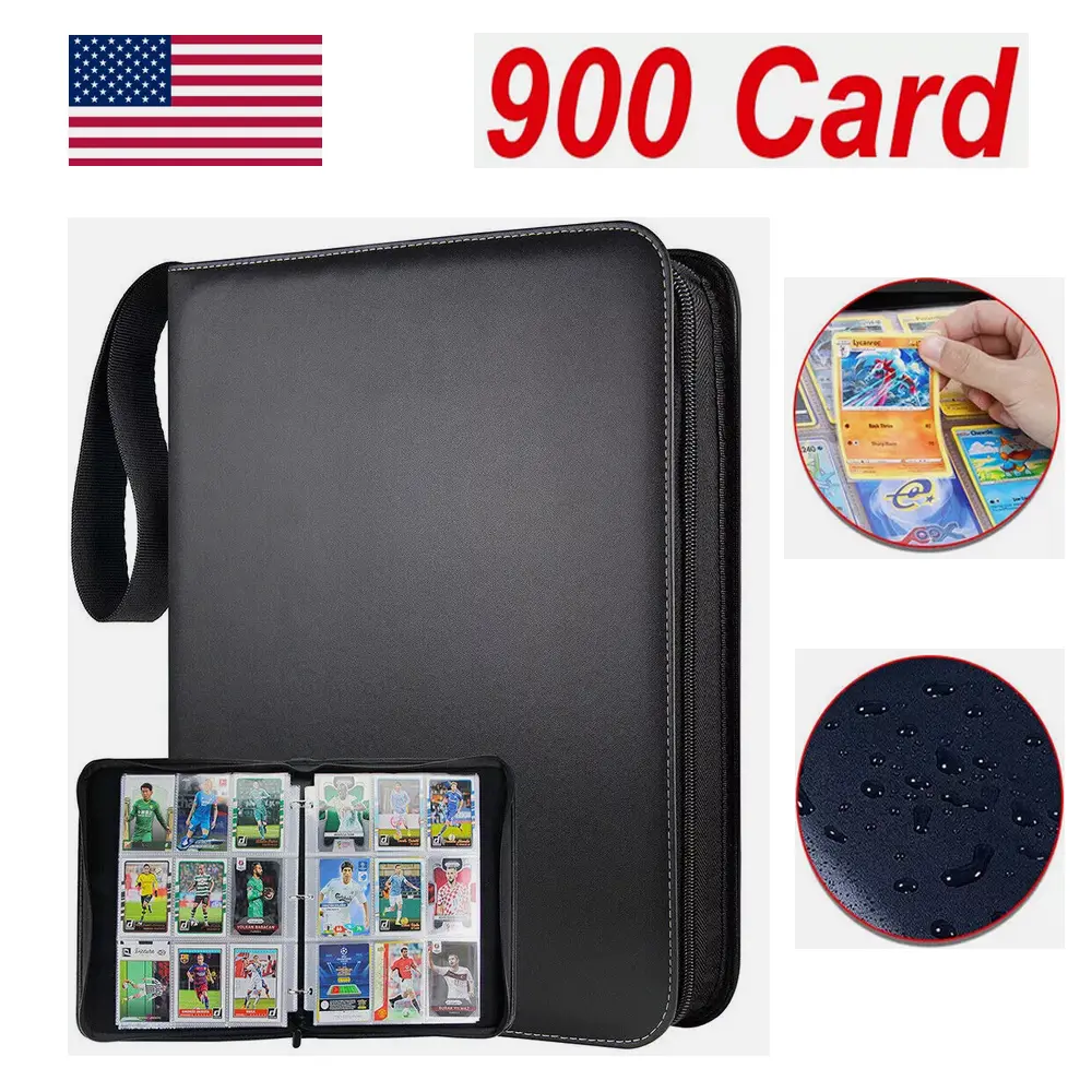 SJPACK 900 Card Pocket Binder Transparent double-sided with Zipper 9 Pocket Trading Cards Album Folder Black Card Files US - TikTok Shop SJPACK 900 Card Pocket Binder Transparent double-sided with Zipper 9 Pocket Trading Cards Album Folder Black Card Files US - TikTok Shop