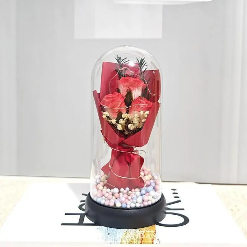 3 red flowers