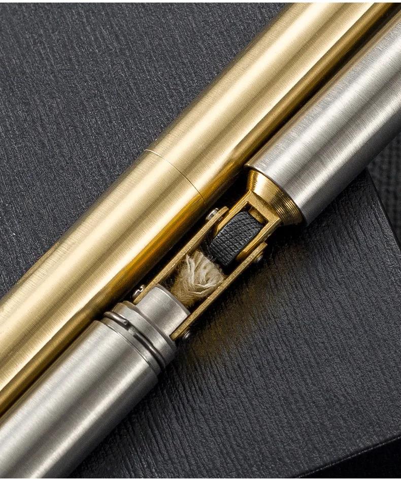 Luxury Retro Copper-Stainless Steel Portable Kerosene Lighter - Home Supplies Casual Tool, Vintage Aesthetic Collectibles, Men's Accessories, Ideal Gift for Smokers (Fuel Not Included) detail 11