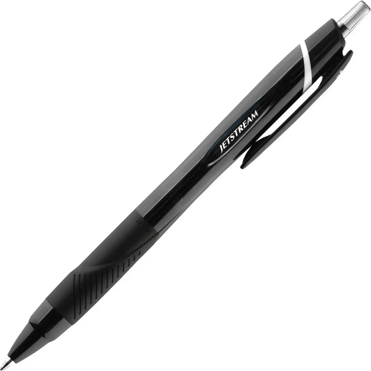 Uni-Ball UBC70123 Jetstream Elements RT Ballpoint Pens - 1 mm, Black, Ergonomic Soft Pencil Grip, Fade-Proof, for Color-Coding Notes & Everyday Writing, Pack of 12, Soft Pencil Grip Pens & Refills