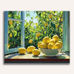 Lemon Foliage Paint by Numbers Kit