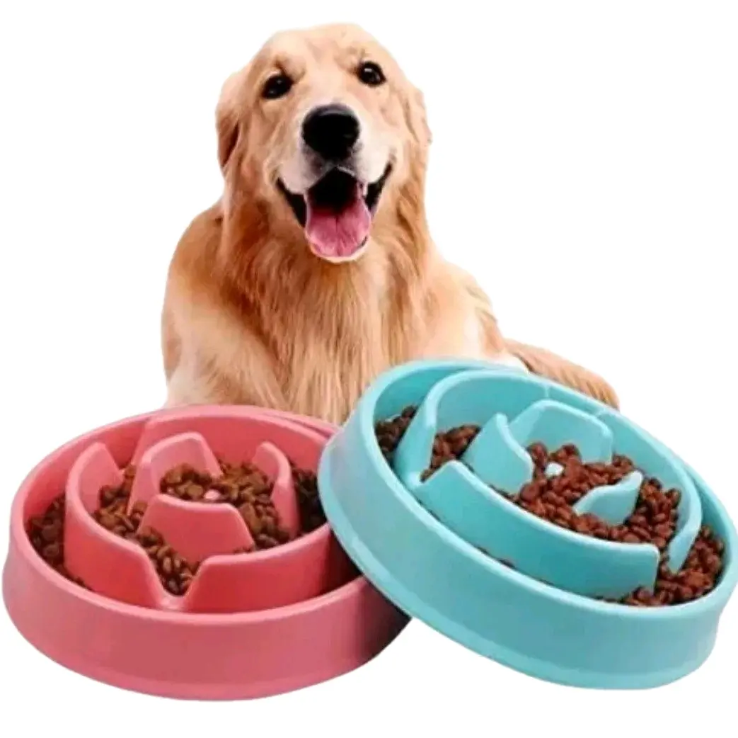Alobe Hound Feeder -Slow Feeder Dog Bowl - Slow Eating Dog Bowl- Pink Blue Green