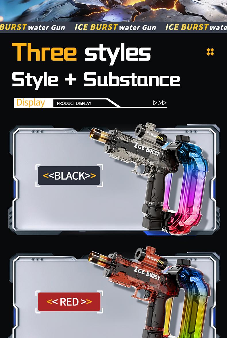 【Summer Time】Electric Water Guns for Adult Kid, With lighting and sound effects Strongest Full Automatic Water Pistol High Capacity 500+ Water Blaster, Range Powerful Classic Water Squirt, Summer Outdoor Swimming Pool Water Toy summervibes team toys
