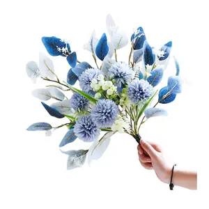 Elegant Artificial Hydrangea Bouquet, Decorative Fake Flowers for Living Room & Dining Table, Home Desk Decoration, Multiple Colors Available