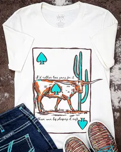 High Stakes Steer Graphic Tee in Cream