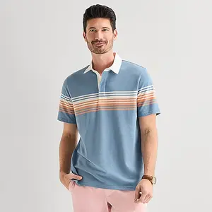St. John’s Bay Rugby Men’s Quick-Dry Fitted Polo Shirt Classic Fit Short Sleeve Top