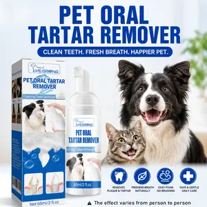 Pet Dental Foam Cleaner for Dogs Cats – No Brushing Needed Tartar Remover & Fresh Breath Foam,Dog accessories for large dogs