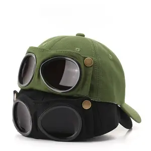 Trendy Korean-style Aviator Cap with Stylish Sunglasses Baseball Cap for Men Perfect for Spring and Summer