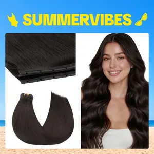 GOO GOO Hair Double Genius Butterfly Weft Human Hair Extensions , 14-24inch, 100-120g, Invisible Remy hair，Straight Natural Hair#Summervibes