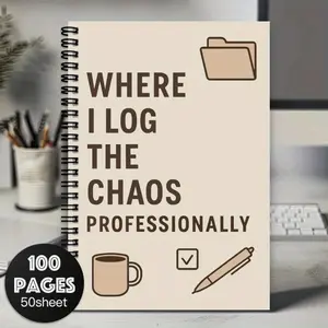 Humorous Spiral Notebook, Fun and Smart Diary for Professional Settings and Parties, Perfect for Journals and Notes