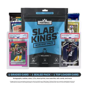 2026 Slab Kings Plus Football Edition – 1 Graded Card + 1 Sealed Pack + 1 Bonus Card