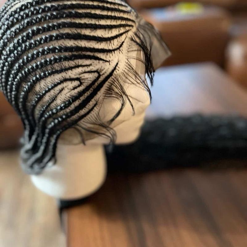 Handmade Cornrow Braided Wig with HD Full Lace for Stylish Looks