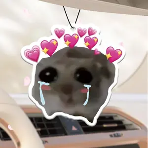 Cute Hamster Design Car Air Freshener Ornament, Car Rear-view Mirror Decorative Hanging Fragrance Tablet, Universal Car Interior Decoration Accessories, Car Accessory