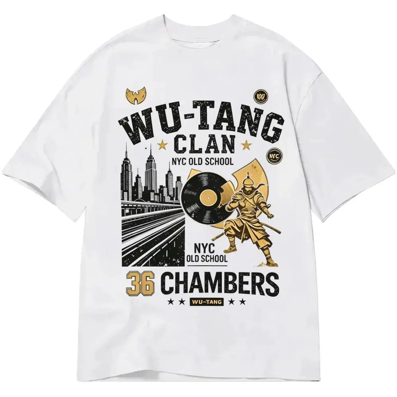 Wu-Tang Clan 36 Chambers NYC Unisex Classic Cotton Printed T-shirt LM6