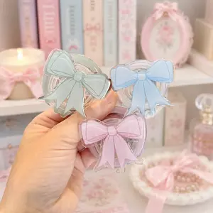 Aesthetic Pastel Bow Phone Grip | Cute Ribbon Phone Stand Holder | Trendy Coquette Style Accessory for Smartphones & Unique Gift