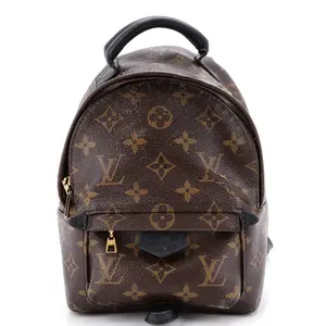 Pre-owned Louis Vuitton Canvas Coated Backpacks Palm Springs Backpack Monogram Canvas Mini by Rebag