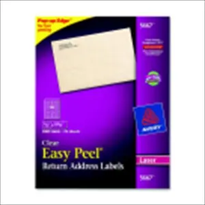 Avery 1054642 Rectangle Easy Peel Paper Mailing Label, Clear, 0.5 x 1.75 In, Pack - 2000