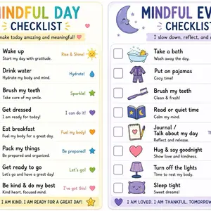 Kids Routine Charts for Daily Schedule Planning, Visual Reminder Tool for Toddlers