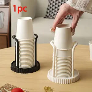 1 Pack Adjustable Multi function Disposable Paper Cup Holder Dispenser Organizer Save Counter Space Fits 3 7 Ounce Cups For Kitchen Coffee Station Bathroom Desk Great Holiday Gift