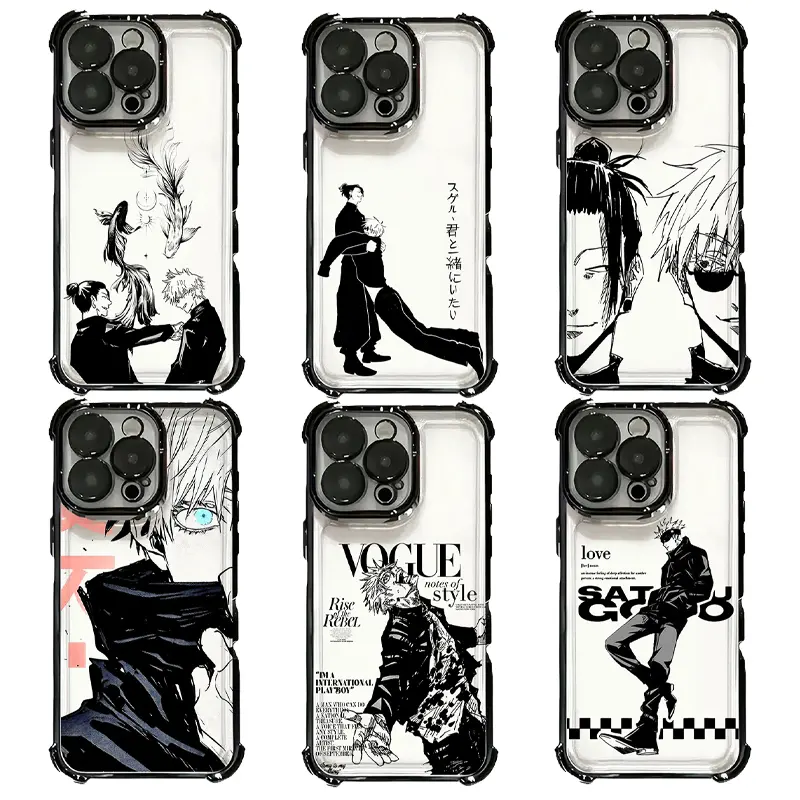 Jujutsu Kaisen Gojo Geto Phone Case for iPhone 17,16,15,14,13,12,11,Pro,Max,Plus Phone Cover Soft Funda Print Shell